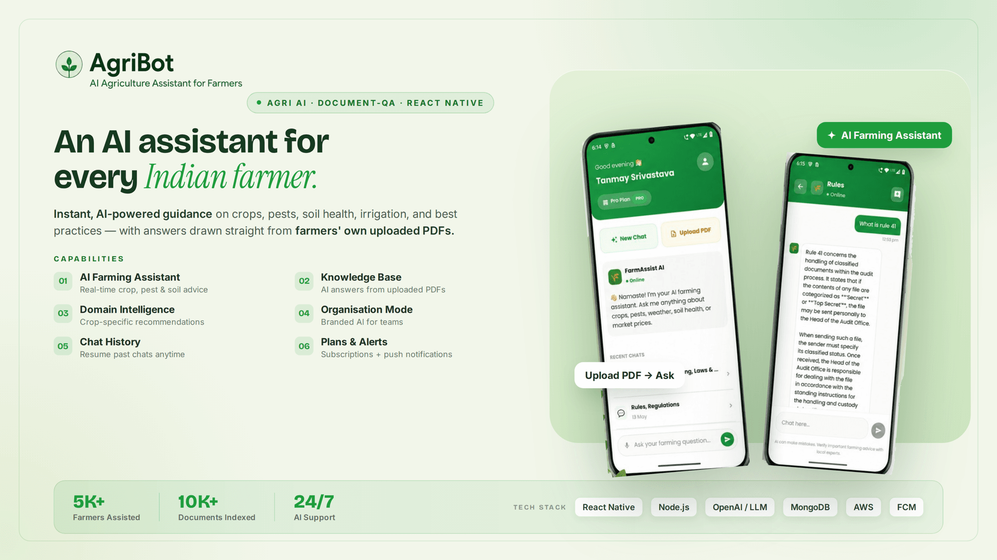 AgriBot — AI farming assistant