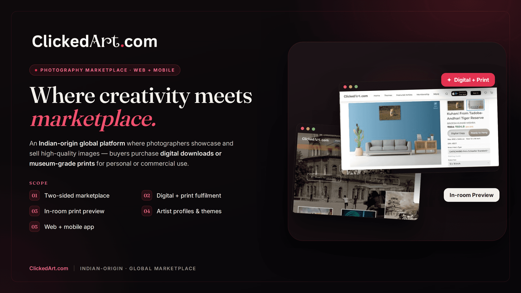 ClickedArt.com — photography marketplace