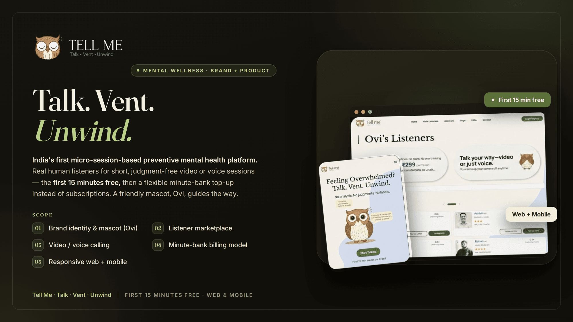 Tell Me — mental wellness platform